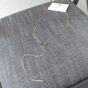 H&M gold dainty drop chain pendant necklace